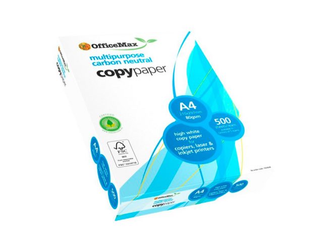 OfficeMax A3 & A4 Carbon Neutral Multipurpose Copy Paper - Low Carbon  Economy